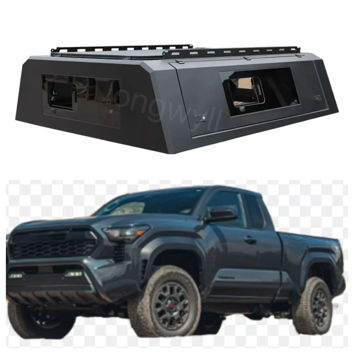 

Customized Hard Aluminum Alloy Truck Tub Topper for Tacoma Land Cruiser Waterproof Camper Shell Smart Cap Sports Key Lock