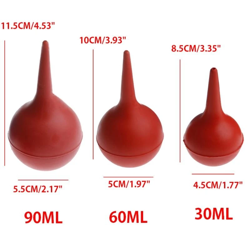 40JD 90ML شفط المطاط غسل الأذن حقنة مضغوط أداة مختبر لمبة