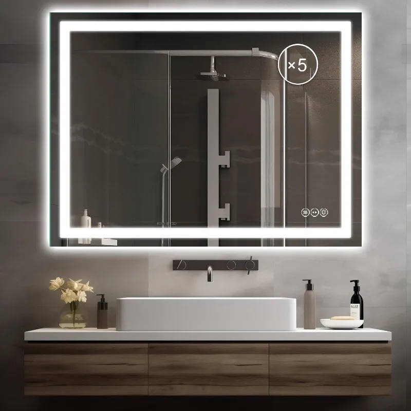 LED Bathroom Mirror 30 X 40 Inch Anti-Fog Bathroom Mirror with Led Illuminated Mirror