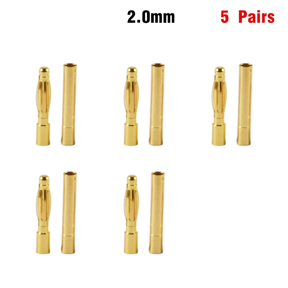 9IMOD 5/10 Paar RC Bullet Connectors 2/3/3,5/4,0/5/5,5/6/8mm Männlich Weiblich Banana Bullet Connector Stecker Vergoldeter Adapter