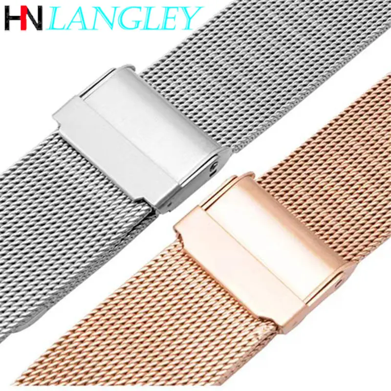 Milanese Metal Watchband Stainless Steel Wristband for DW Mesh Replacement Strap 12-13-15-16-17-18-19-20-21-22mm-23mm Bracelet