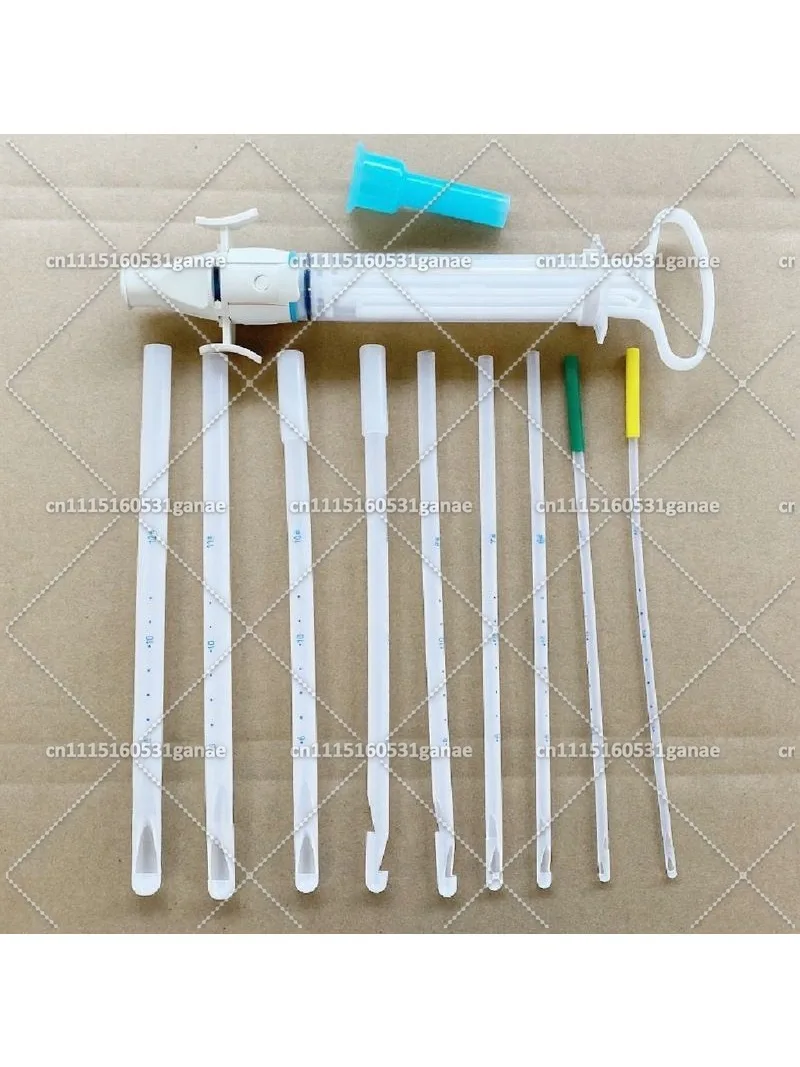 Double Valve MVA Dual Chamber Manual Vacuum Aspirator Set Two Lumen Gynecology Aspiration for Gynecologicals Use