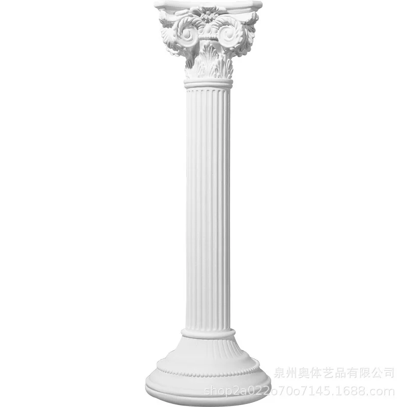 

Roman Pillar Sculpture Resin Vintage Artistic Decorative Column for Home Office Wedding Tabletop Roman Pillar Decor