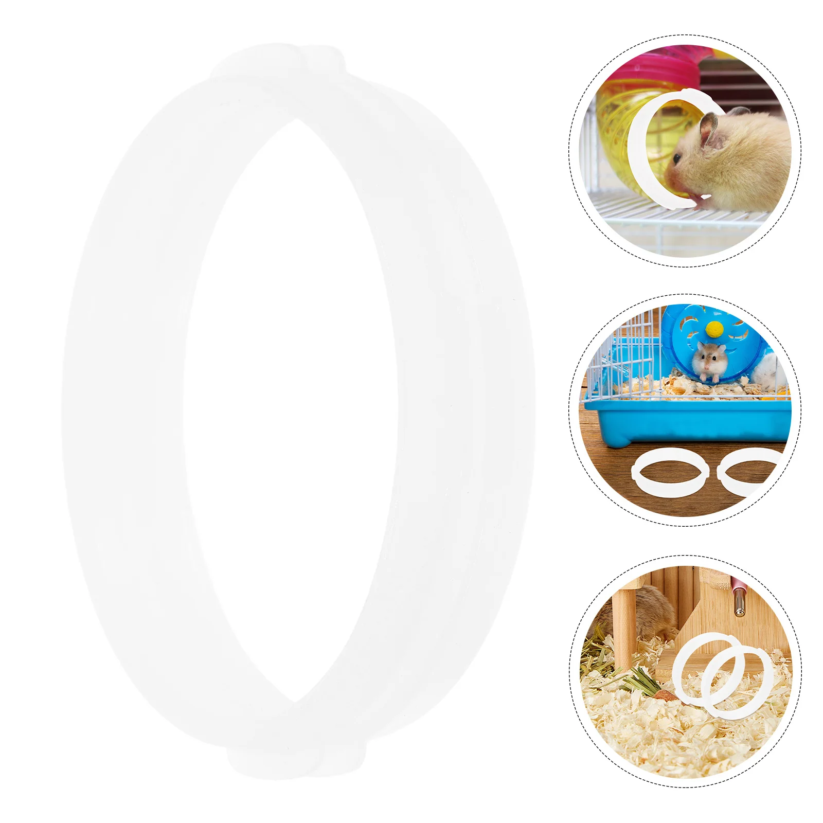 

10Pcs Hamster Tunnel Connectors Transparent DIY Tube Rings Compatible with Multiple Cage Types Safe for Small Pets