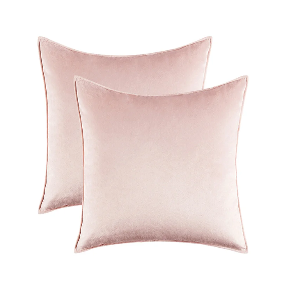 Velvet Cushion Cover Soft Throw Pillow Cover 50x50cm Pure Color Pillow Case Stitched Edge Couch Sofa Decor Pillowcase 45x45cm