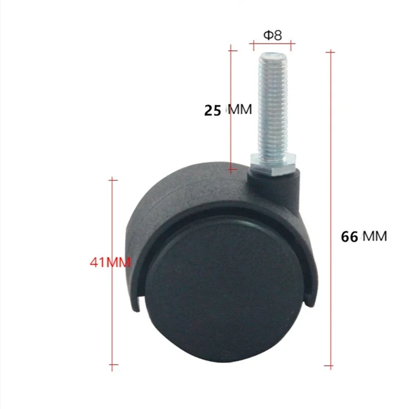 4 pçs/lote 1.5-inch rosca m8 grande shift roda móvel móveis de gabinete universal casa fabricante vendas diretas