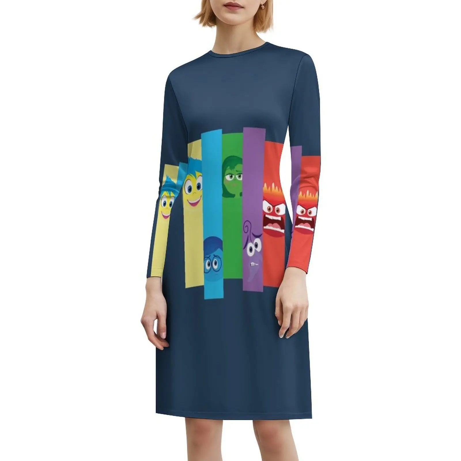 فستان قصير من Inside Out على طراز Preppy للنساء على شكل حرف A فستان يوم كاجوال فضفاض من الداخل إلى الخارج ملابس نسائية