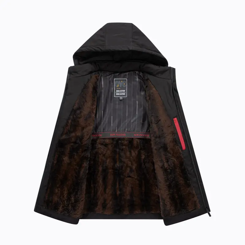 سترة شتوية للرجال موضة حشوة طويلة للأب معطف رجالي من الصوف السميك سترة مبطنة دافئة غير رسمية ذكية عالية الجودة مبطنة للرجال