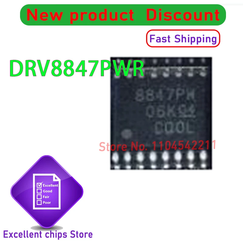 10 шт./лот, 100% новый оригинальный чип DRV8847PWR 8847PW TSSOP-16 DRV8847 IC