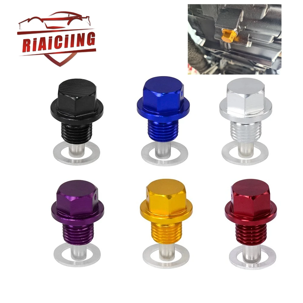 High Quality Accessories Nuts & Bolts Magnetic Engine Oil Pan Drain Adsorb Plug Bolt blue Red M12x1.25 M14x1.5 M20x1.5