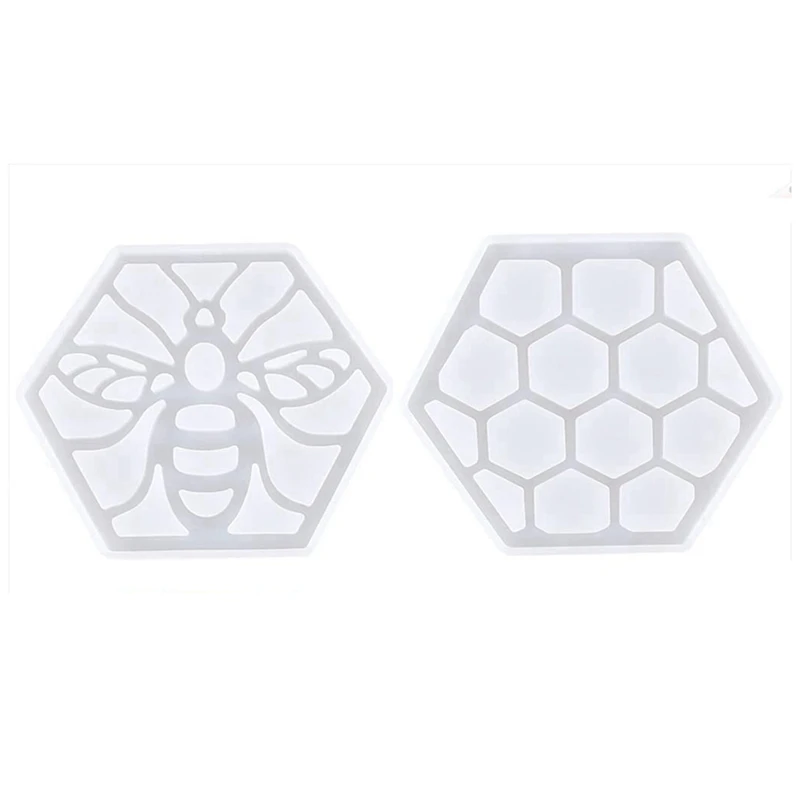 

Resin Coaster Molds Bee Resin Molds Silicone Car Cup Holder Mould Honeycomb Mold Silicone Molds Cup Mat For DIY Craft