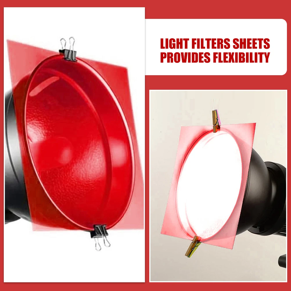 

Color Correction Filter Sheets Light Filters Color Gels for Photography Lighting Gel Diffuser Film Studio Home Creative