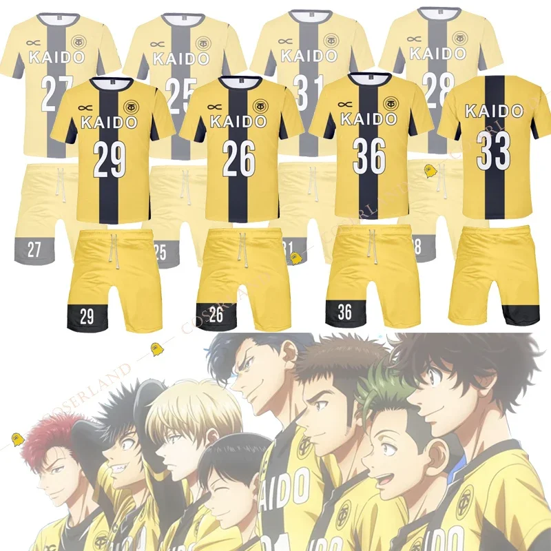 Anime Ao Ashi Cosplay Costume Football Jersey Sportswear Ashito Aoi Eisaku Keiji Uniform Yuma Kanpei Motoki Jun Marches Asari Te