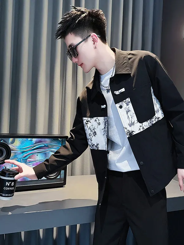 

Мужская куртка Sli Jaet: модная, с цветным принтом, повседневная, для весны и осени, стильная уличная одежда