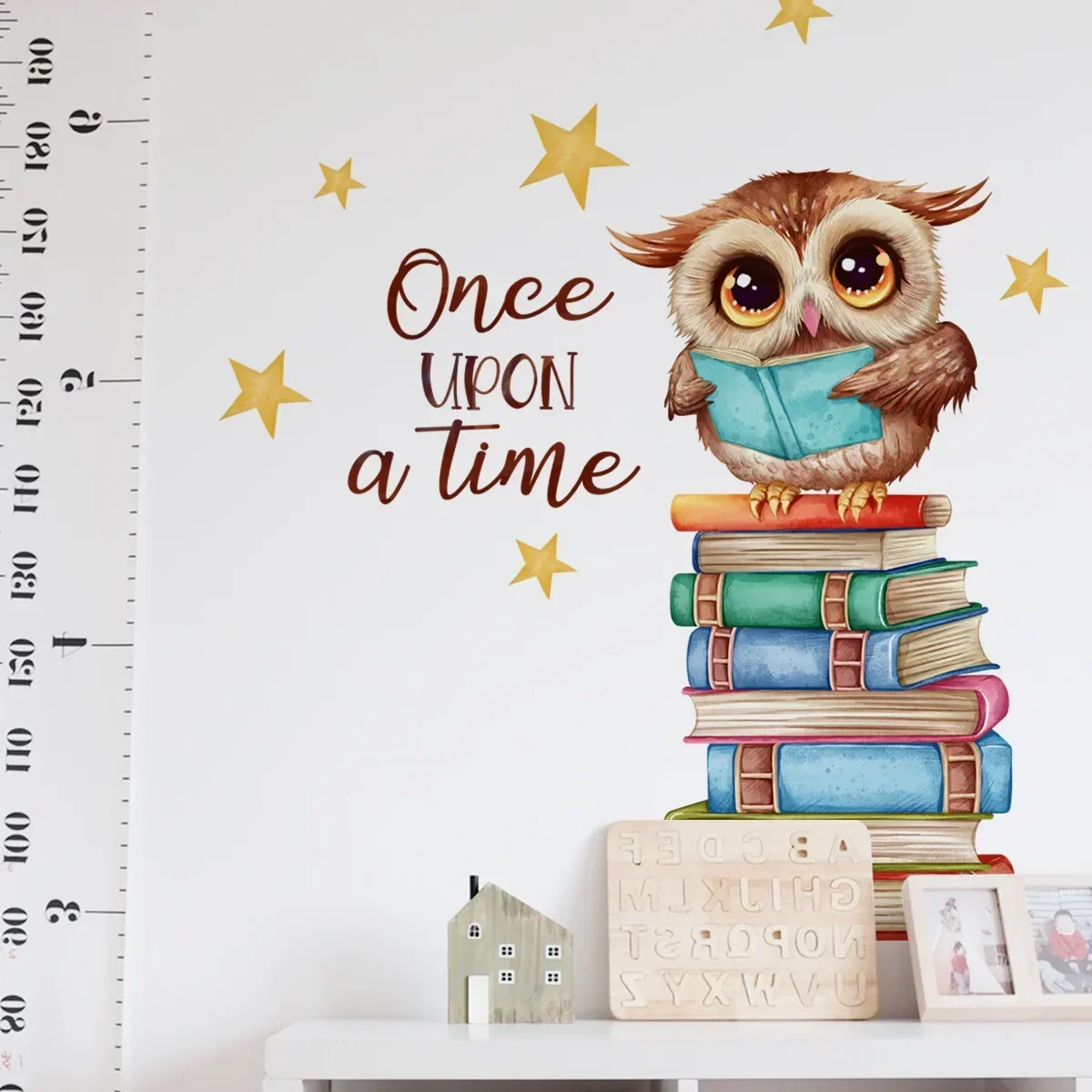 Cartoon Lovely Animal Owl Wall Stickers For Kids Room Love Study Book Kindergarten Warm And Sweet Home Decoration Wall Decals