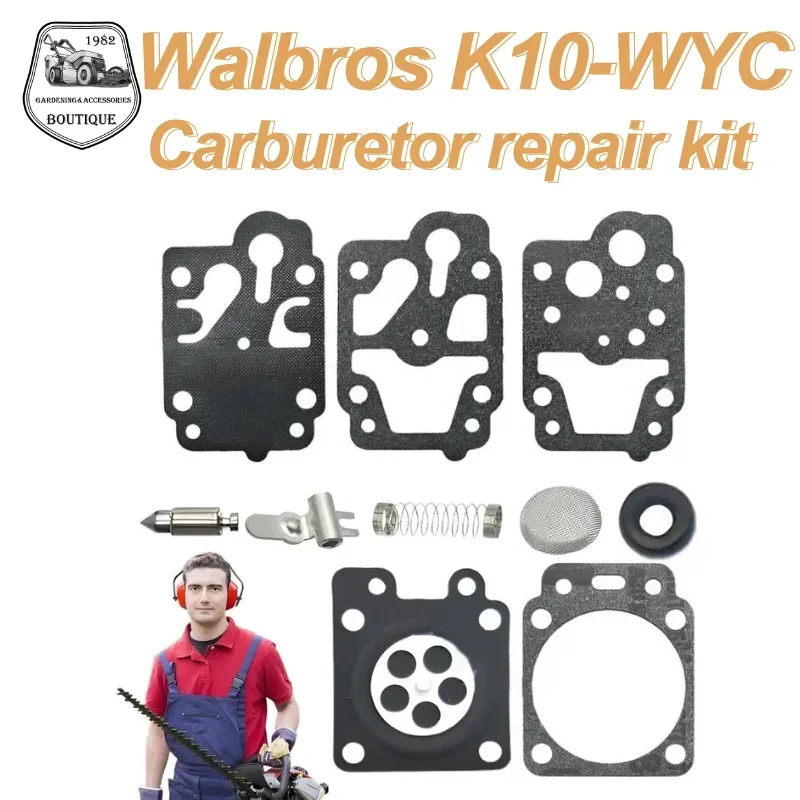 

Chainsaw Mower Cropper Engine Carburetor Repair Kit for WalBB bros K10-WYC Homelite WYC RyoBbi RLTGM25CS Trimmer PBV-30A Blowers