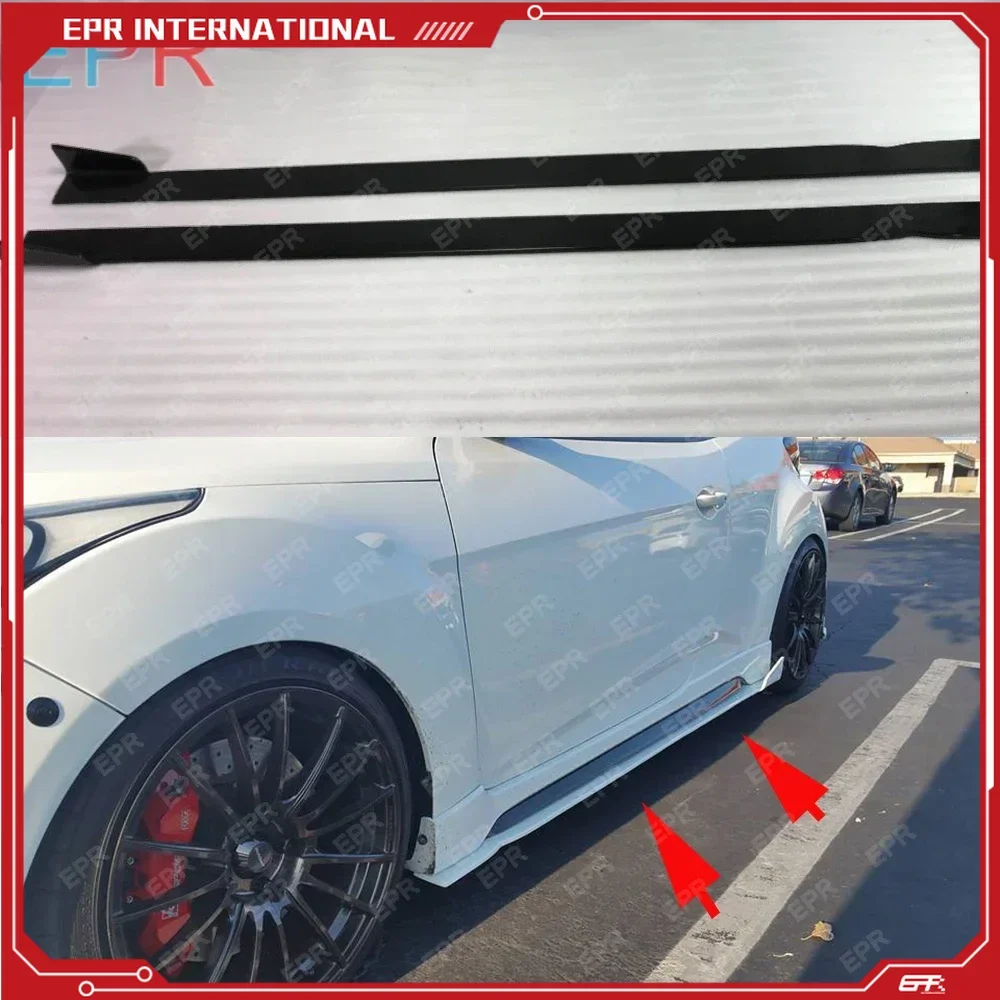 For Hyundai Veloster FRP Fiber Glass Side Skirt Bottom Line Car Tuning Part Fiberglass Side Skirt Fender For Veloster Tuning