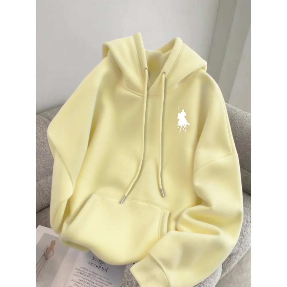 سويت شيرت بقلنسوة للرجال وملابس الشارع مع طباعة نمط الفارس، ملابس رياضية بيضاء هاراجوكو، سترات بغطاء للرأس للرجال #4