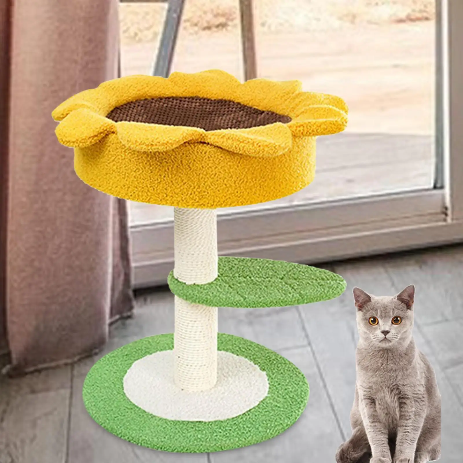 Cat Tree Spacious Sisal Rope Ladder Hammock Perch Stand Play House Platform Cat Scratcher for Small Cats Kitten