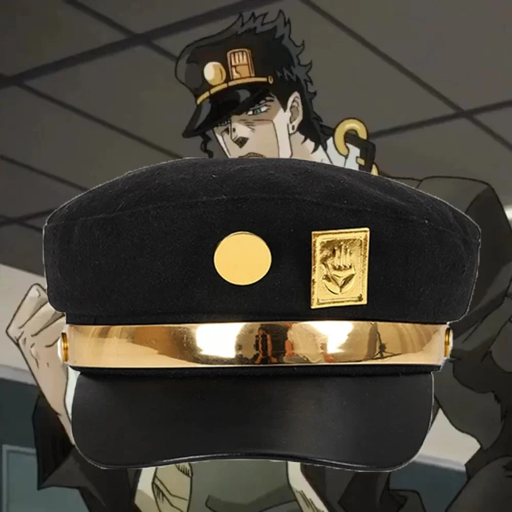 Anime JoJo's Bizarre Adventure Kujo Jotaro Dezelfde Hoed New Wave Verjaardagscadeau Feestjurk Cosplay Foto Props Metalen Zijhoed