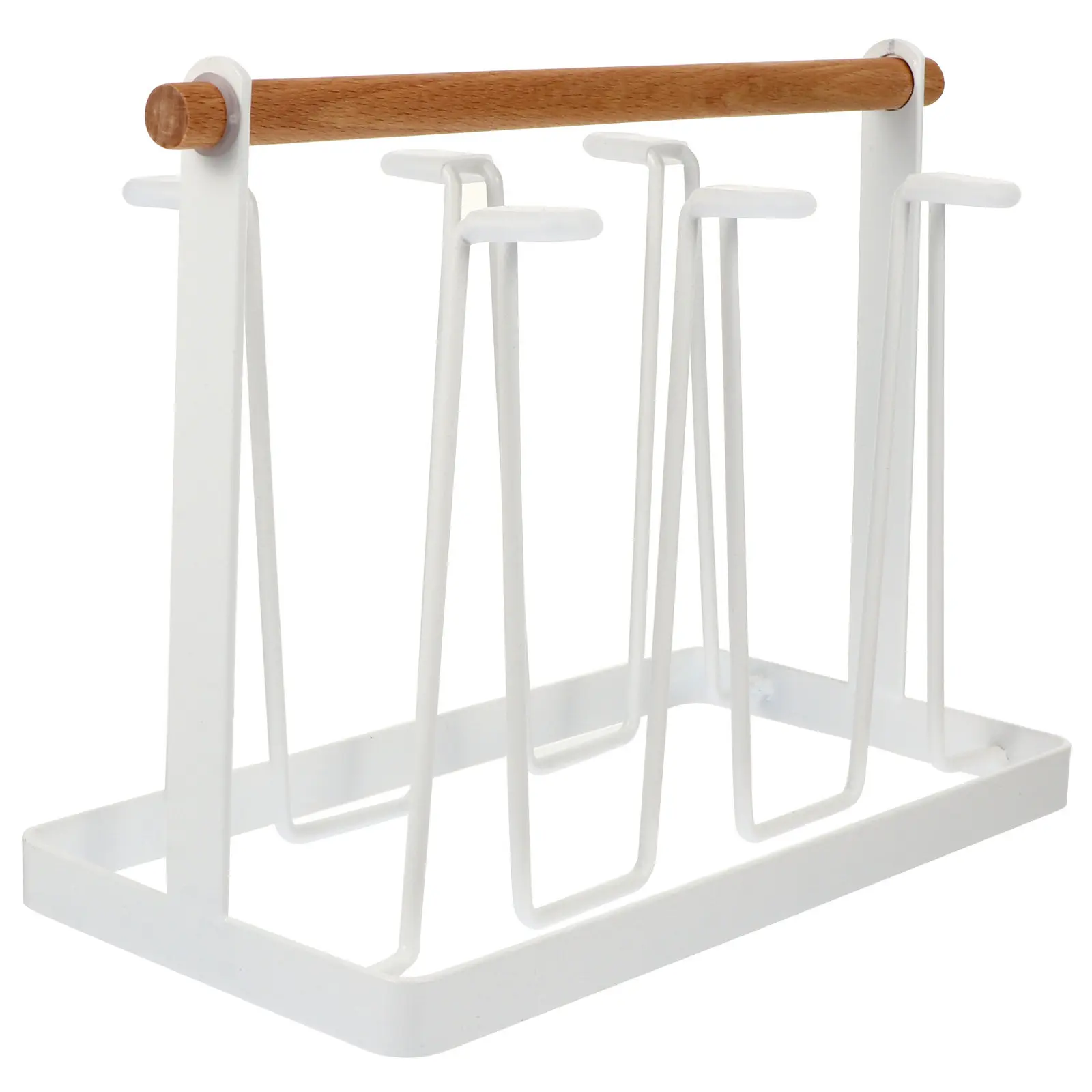 

1 шт. Прочная железная подставка для сушки деревянных и стеклянных стаканов, U-образная наклонная конструкция, настольный органайзер для дома и кафе