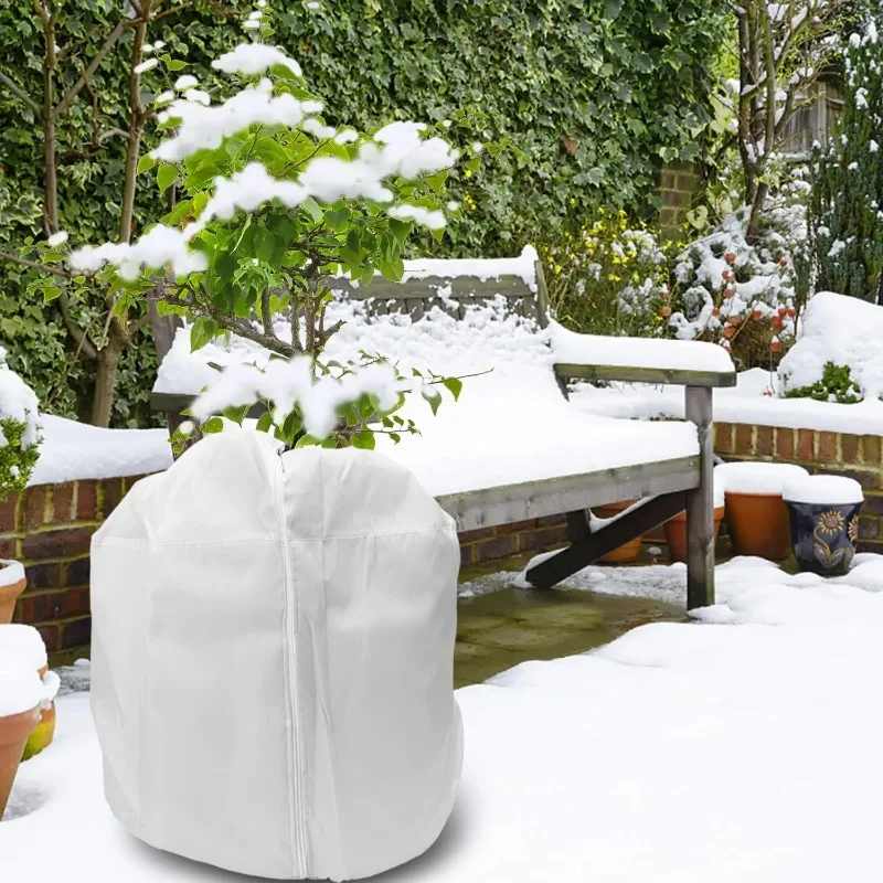 Reusable Plant Frost Cover Winter Protection Bags with Drawstring Cold Resistant Bug Proof Garden Shrub Oxford Cloth Warm Cover