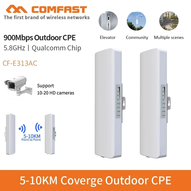 2.4Ghz&5.8Ghz 300~900Mbps Outdoor Wireless Bridge AP CPE Router Wi fi Signal Amplifier Booster Extender Repeater CPE for IP cam