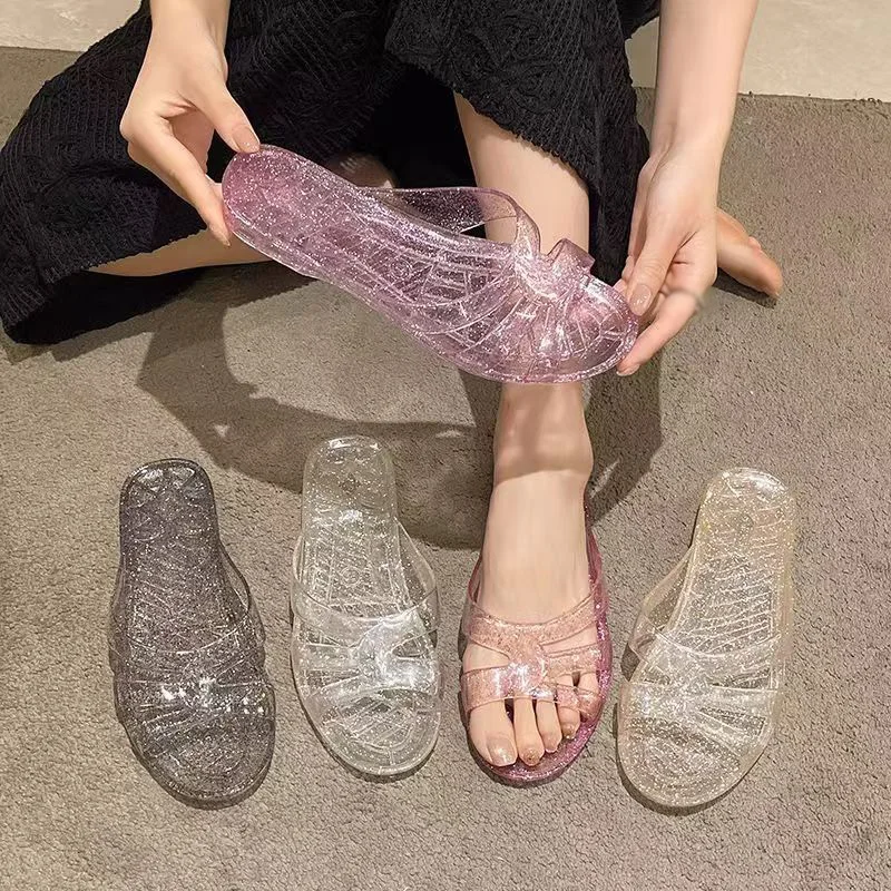 

New transparent home casual women's slippers