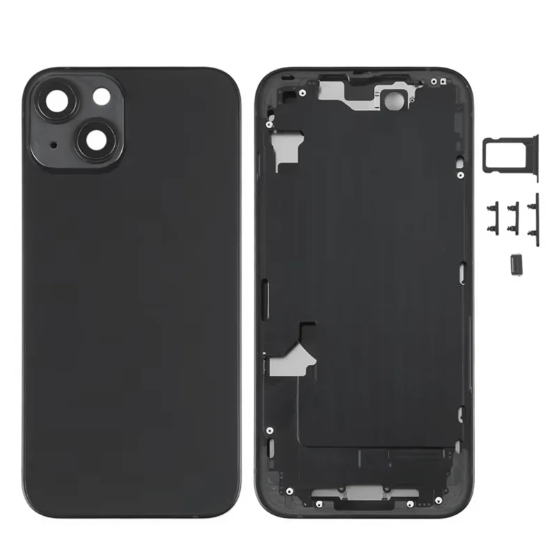 A23F-Battery New Back Housing For Iphone 14 Housing Back Cover+Mid Chassis Frame+SIM Tray+Side Key 14 Middle Frame