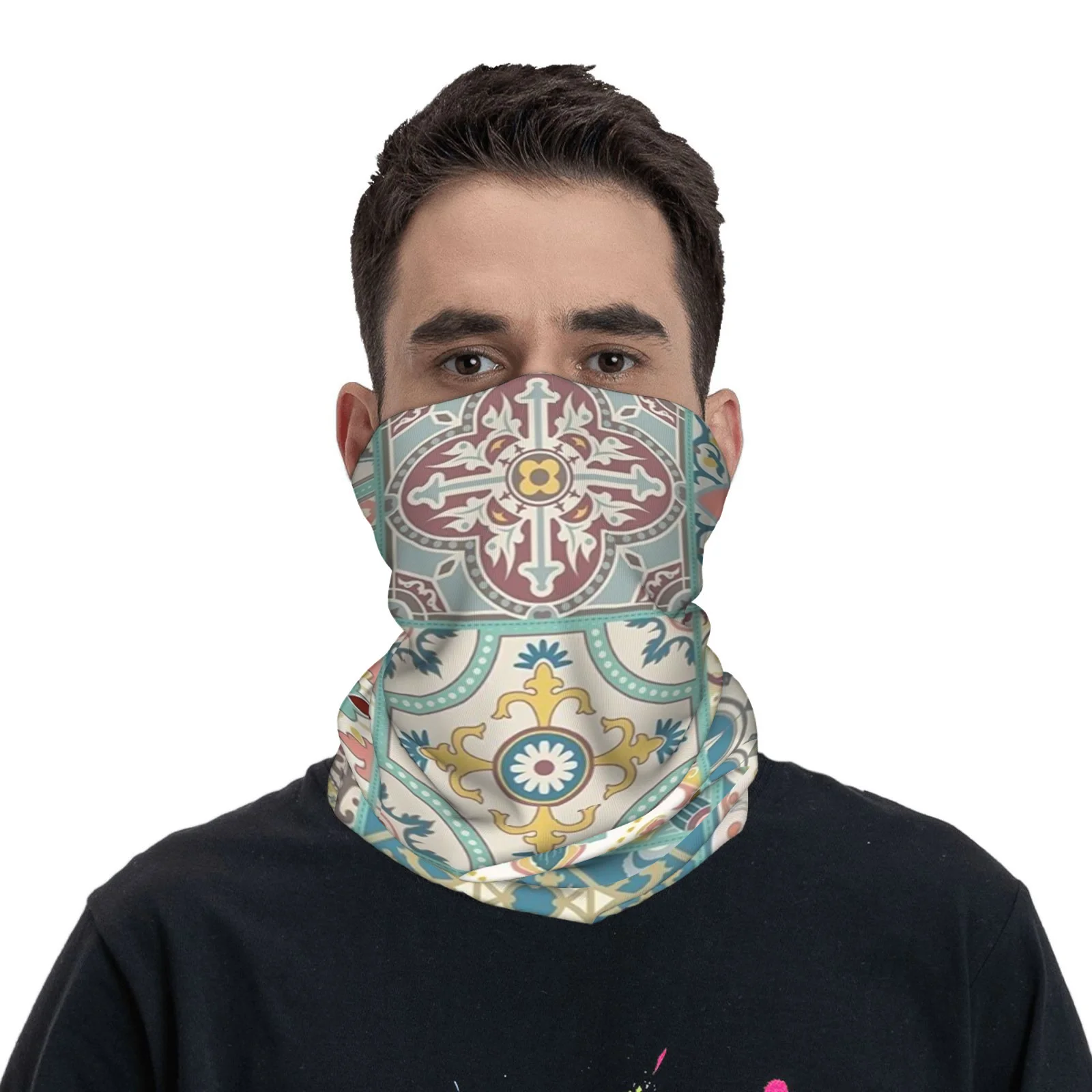 

Ornate Artistic Pattern Customizable Unisex Neck Gaiter–Soft, Breathable & UV Protection–Ideal for Outdoor Cycling,Hiking & More