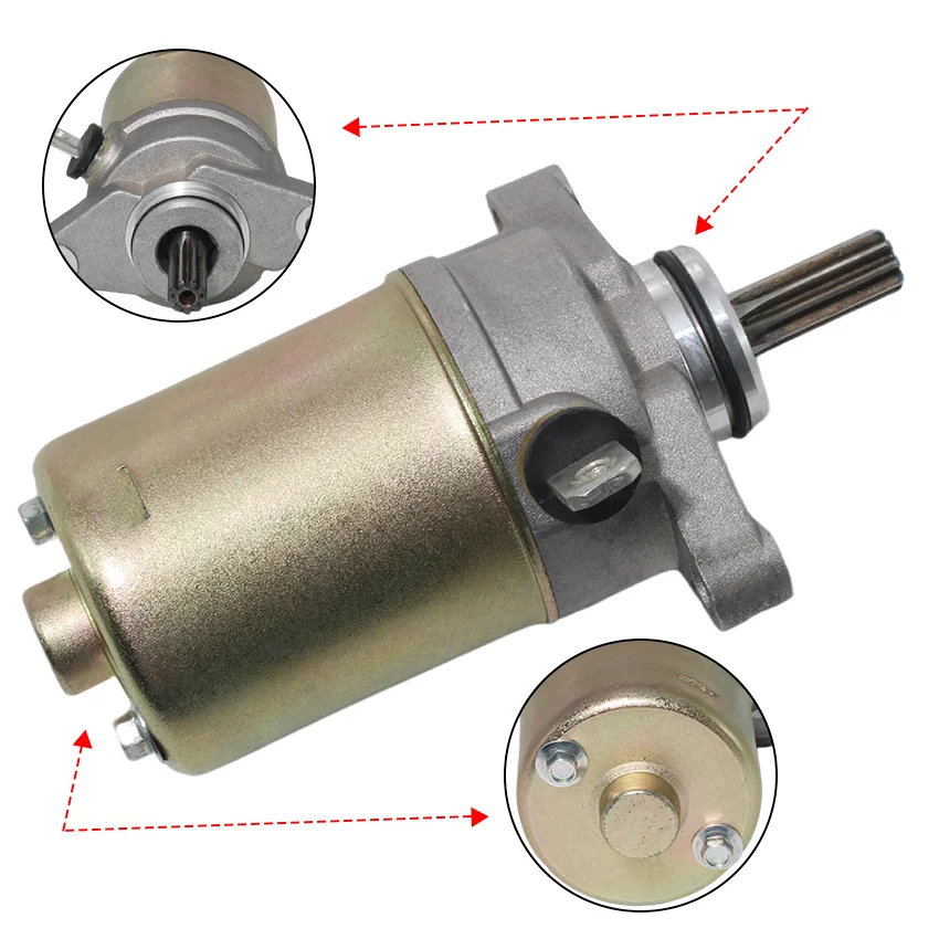 Starter Motor For Yamaha YA100 Grand Axis 100 YN100 NEO'S 100 YW100 BW'S 100 YQ100 Aerox   MBK YQ100 Nitro YN100 Ovetto