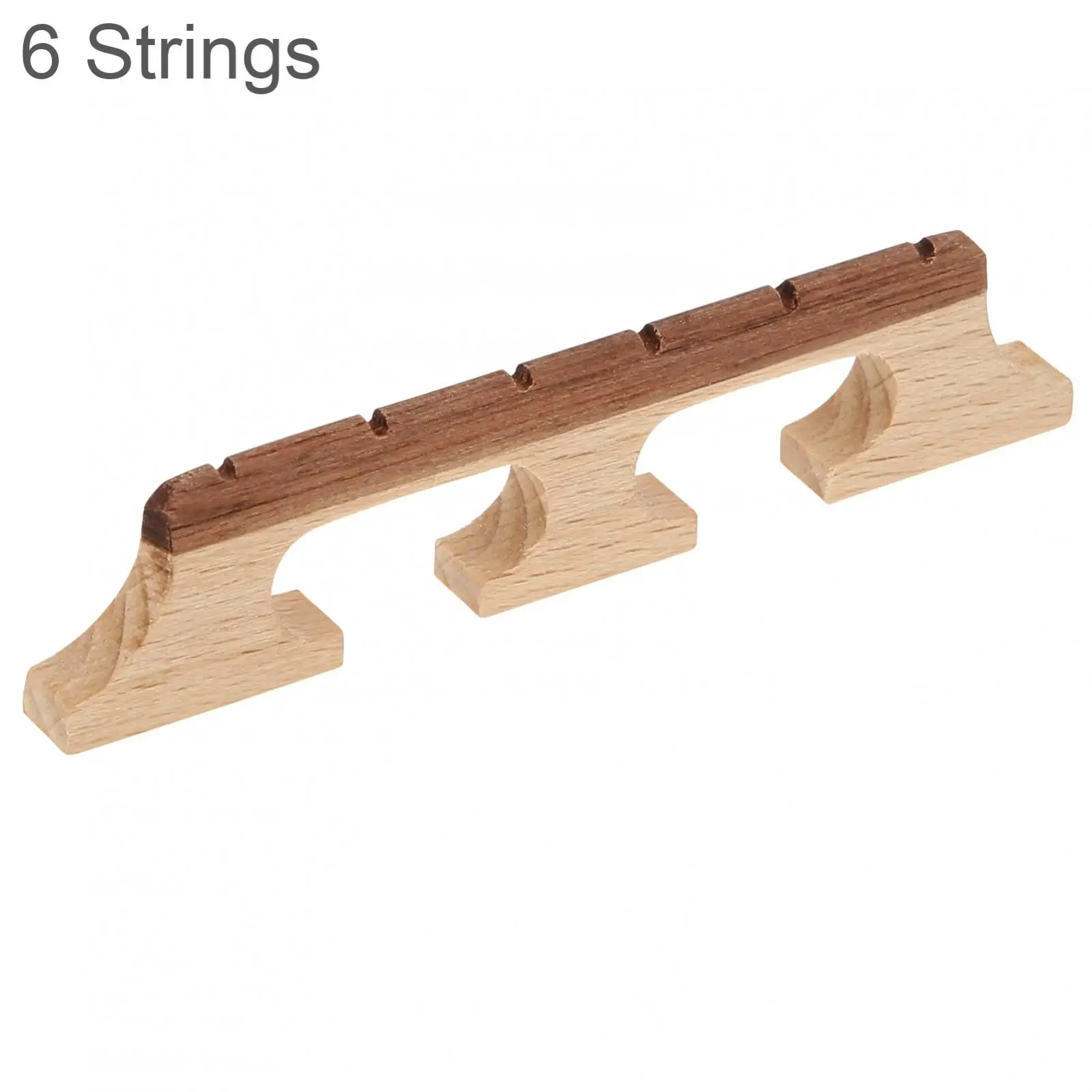 4 / 5 / 6 Strings Maple Ebony Standard Banjo Bridge, Wooden Banjo Saddle for Stability and Clear Tone Transmission