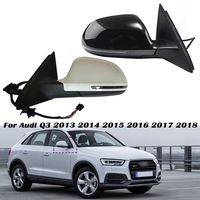 For Car Electric Folding Rearview Mirror Assembly For Audi Q3 2013 2014 2015 2016 2017 2018 Auto Heating With Lamp Memory Mirror