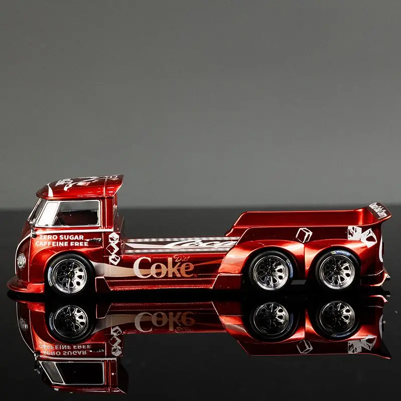 Liberty 1/64 VW Trailer Flatbed Carrier Coca-Cola Painted Alloy Car Model