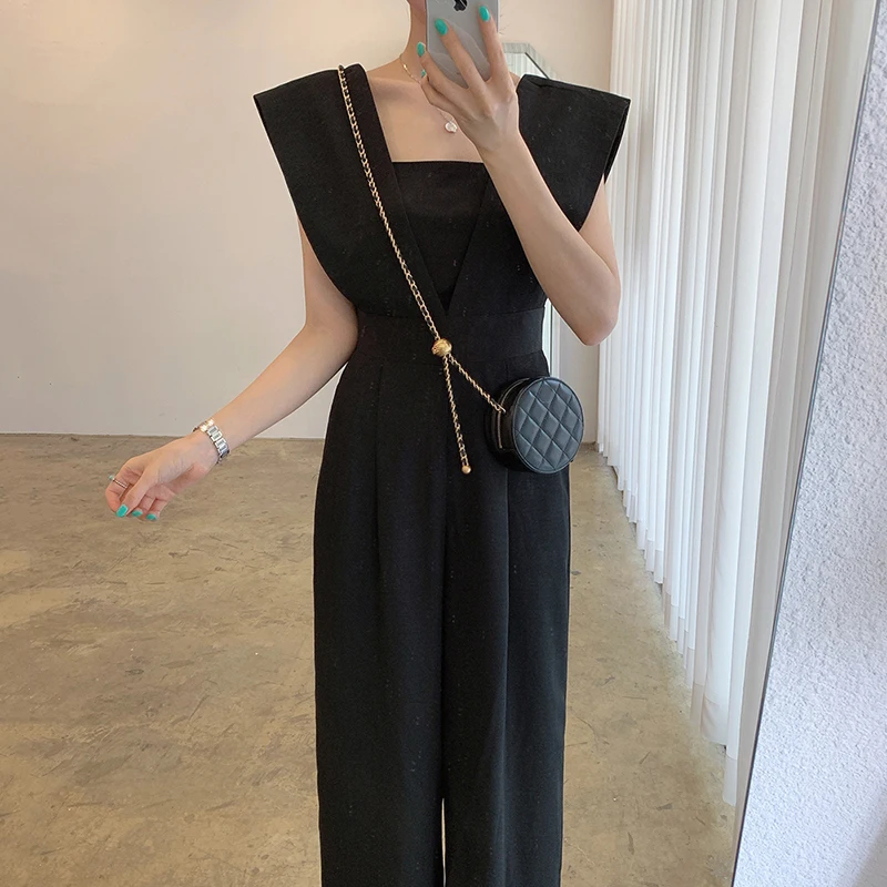 Pantaloni tutina estivi dimagranti Ele Pantaloni lunghi comodi dal design casual a gamba larga a vita alta da donna
