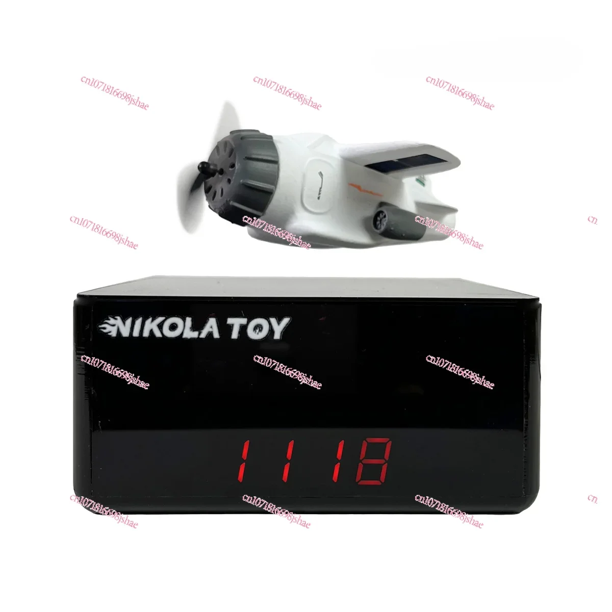 Ingenious Handmade New Floating Cute Aircraft Clock Desktop Ornament Black Technology Gift