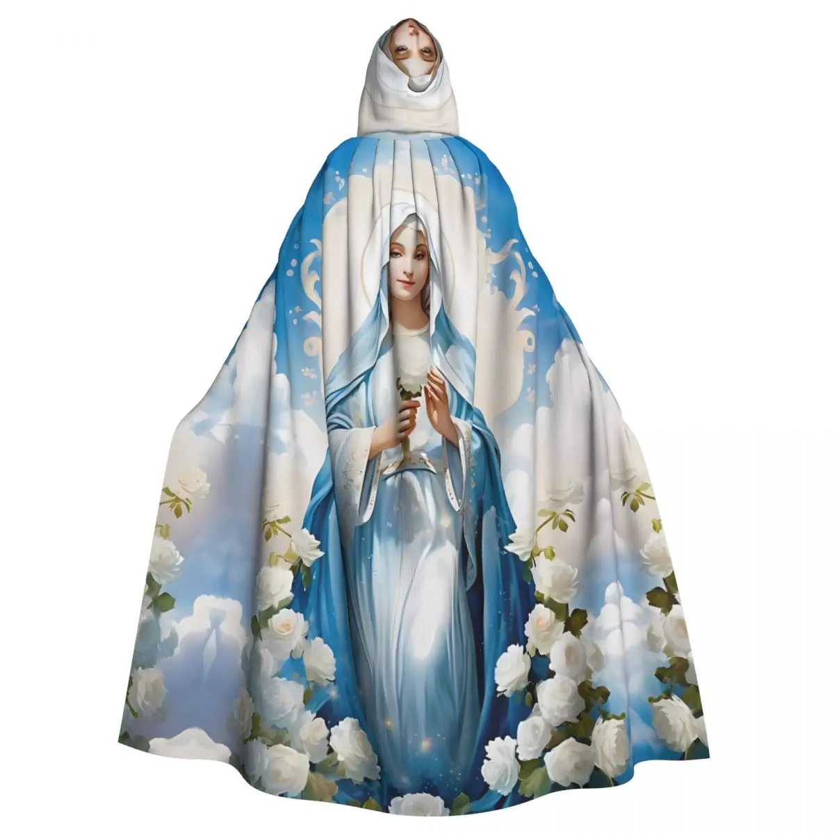 

Long Cape Cloak Our Lady Of Guadalupe Virgin Mary Jesus Hooded Cloak Coat Autumn Hoodies