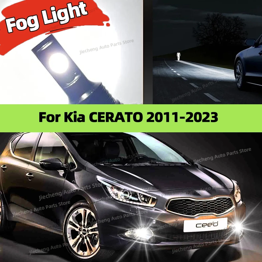 

2Pcs 12V 6000K Front Fog Light LED Bulb Accessories Lamp For Kia CERATO 2011-2023 2012 2013 2014 2015 2016 2017 2018 2019