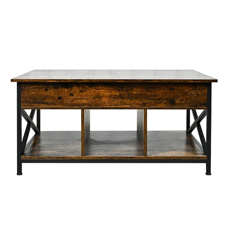 Modern Log Color Storage Liftable Coffee Table Notebook Coffee Table with Hidden Storage Coffee Table