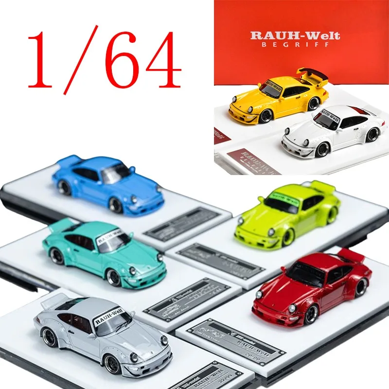 

Diecast 1/64 Scale Porsche Resin Model Car Porsche RWB 993 Rauh Welt Play Vehicles Toys for Boys Gift Original Box