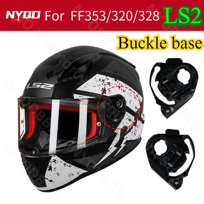 Suitable for LS2 Helmet Accessories FF808 FF353 FF320 with A Pair of Base Buckles and Replaceable Base Pairs