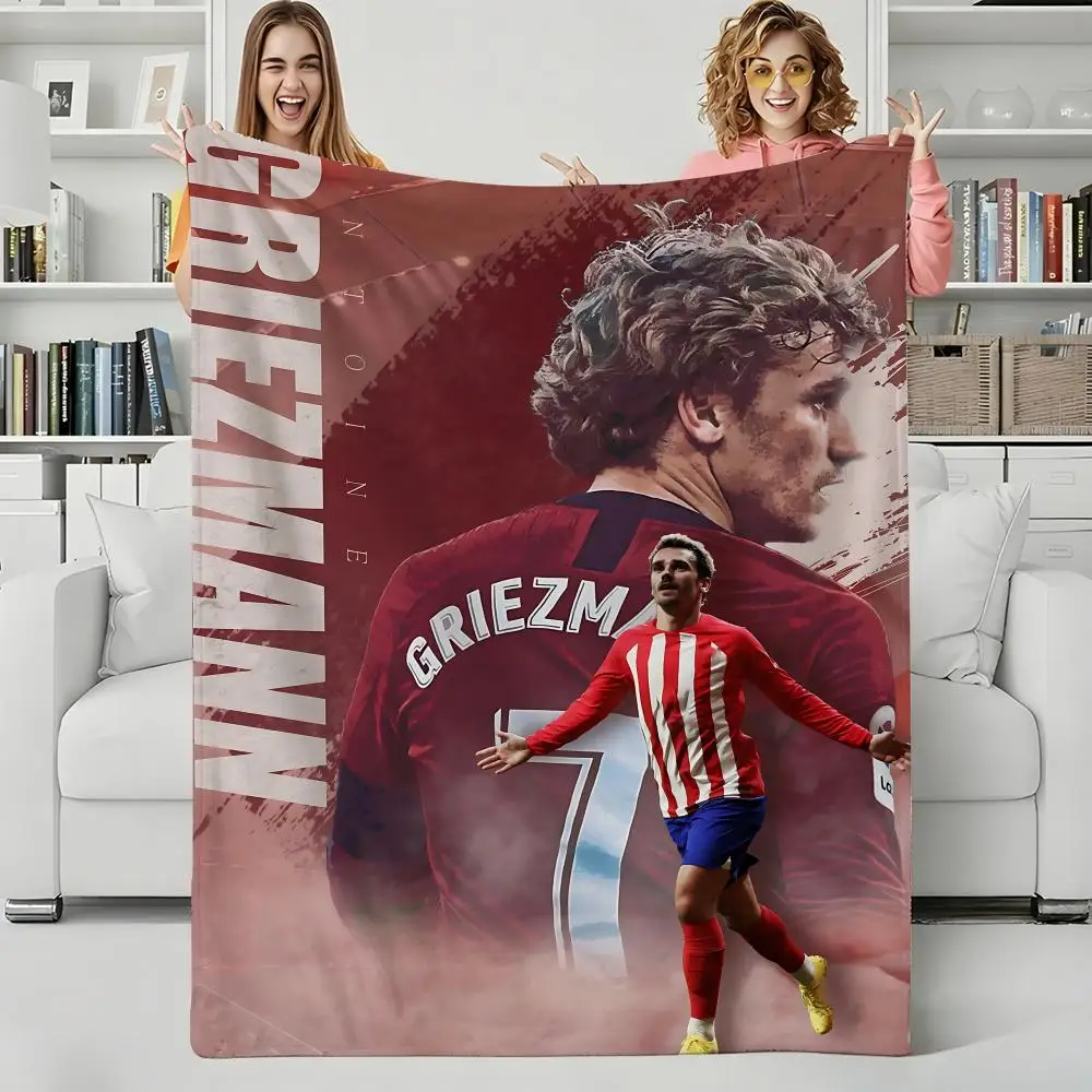 Sports A-Antoine Griezmanns Throw Flannel Blanket Perfect for Sofa Office Bed Travel Sleep Read Relax Camping four season use