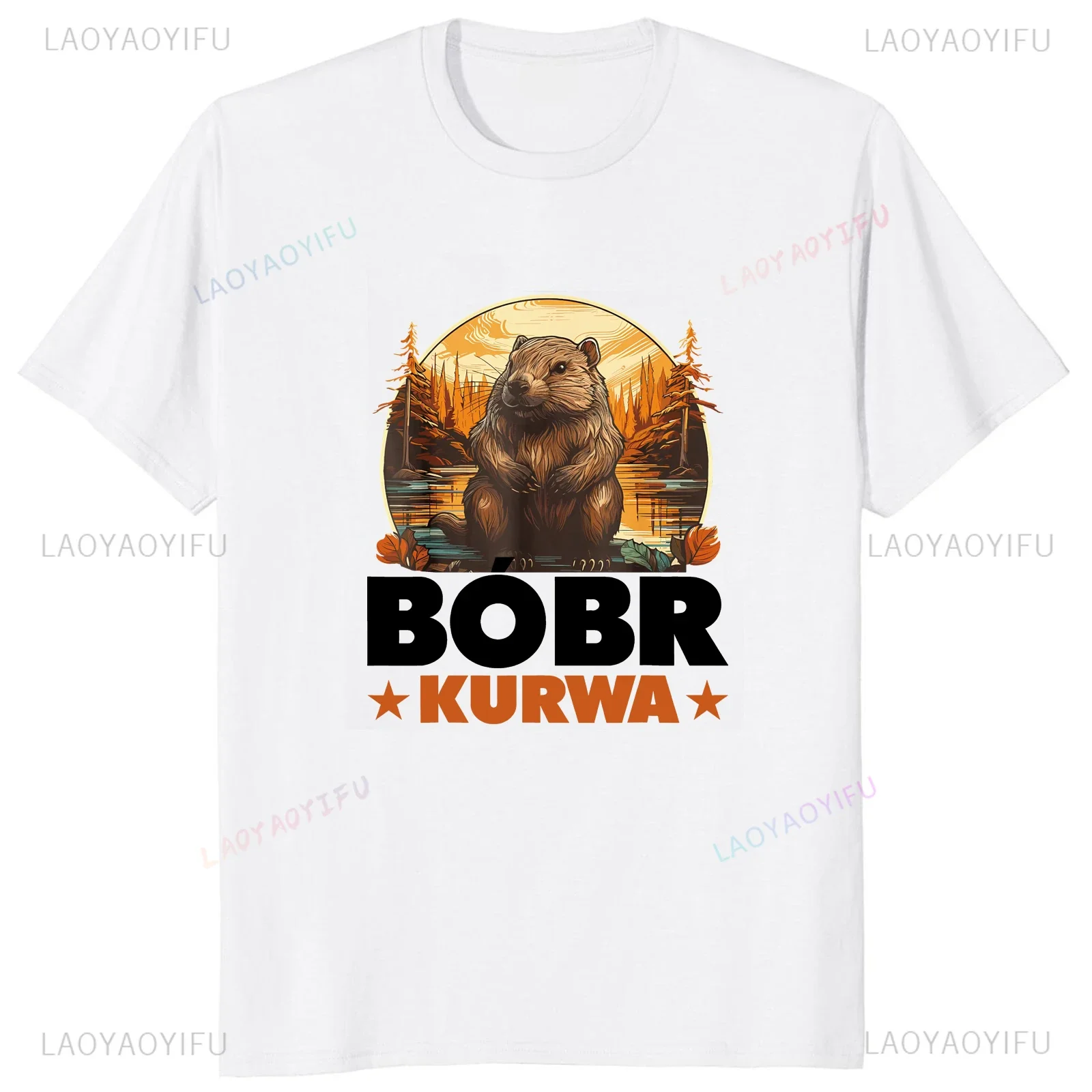Bobr Kurwa Meme Funny Printed Cartoon T Shirt Casual Fashion Harajuku Style Streetwear Man T-shirt Hipster Breathe Women Tees image 3