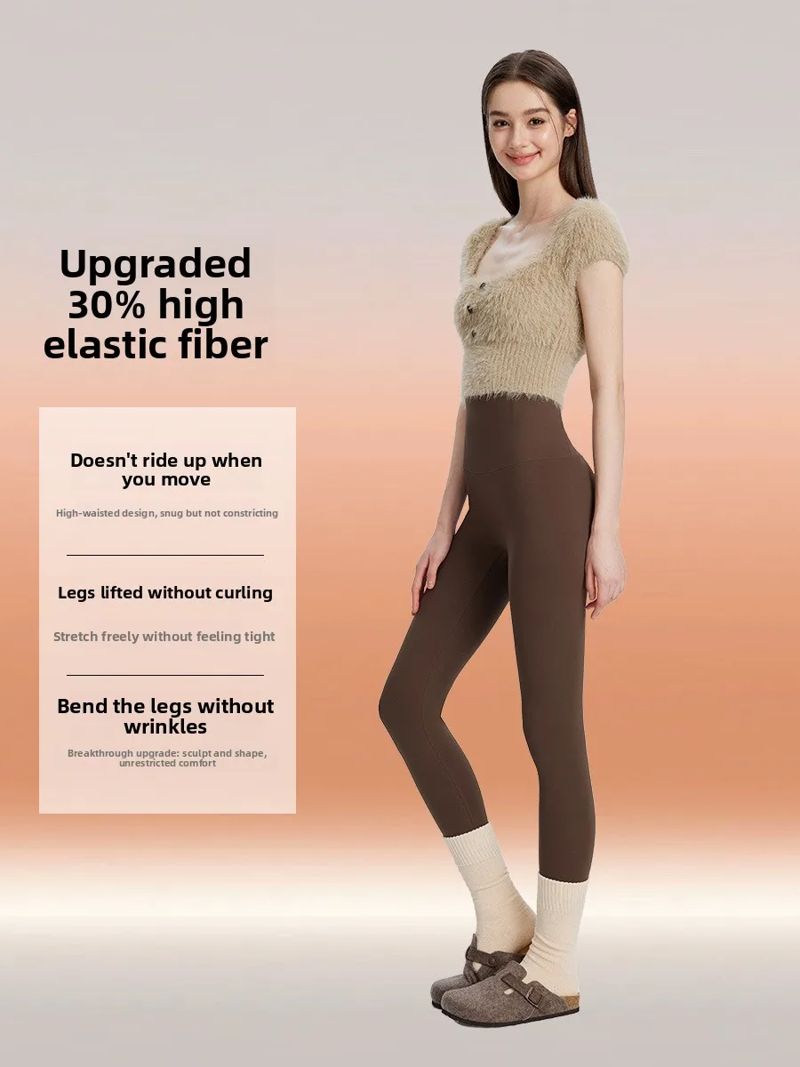  Person a ark Pants High Waist Yoga Pants Tightening Leg Fat Four Thines Available Long Pants Nylon Spandex