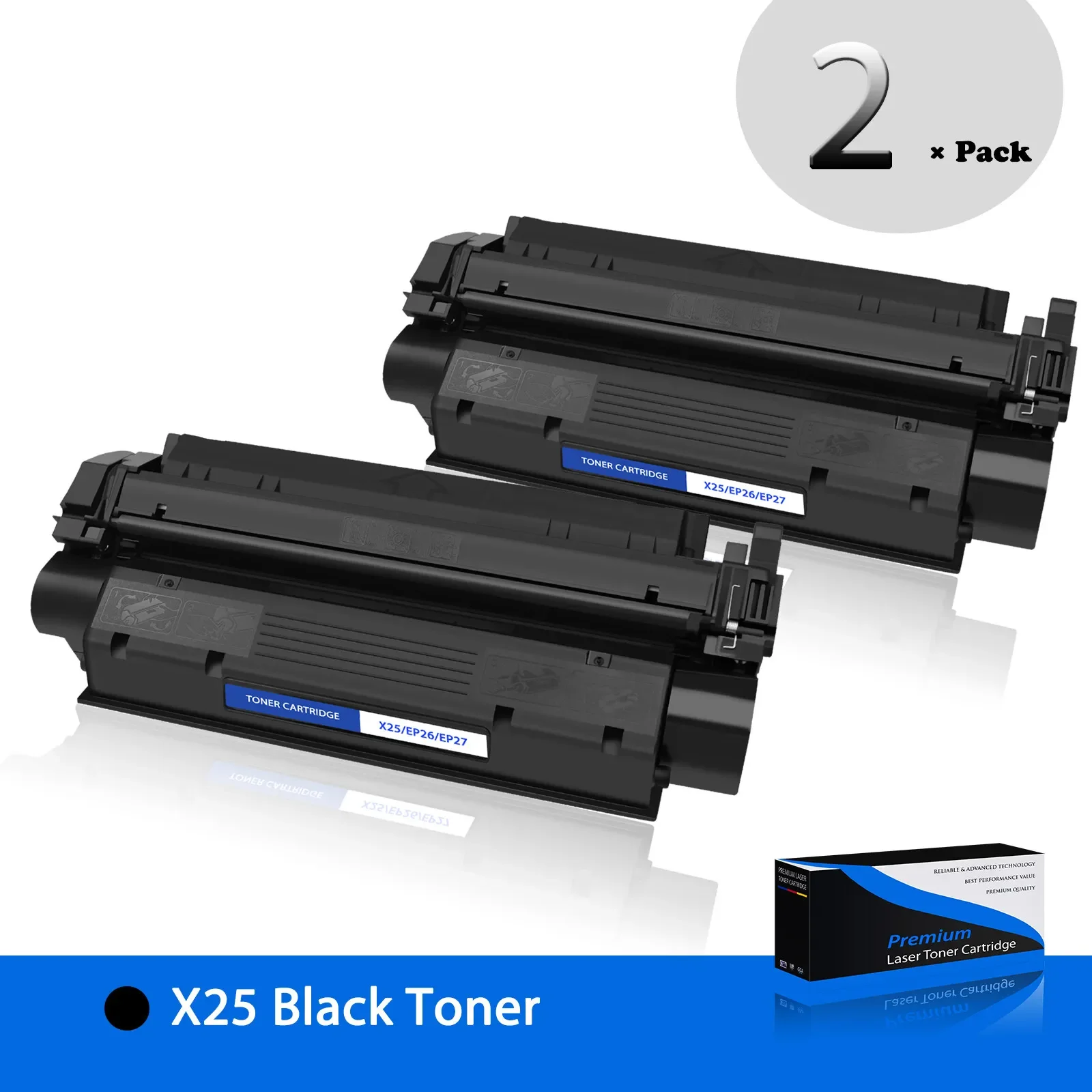 2PK X25 Toner Cartridge For Canon ImageCLASS X-25 MF3110 MF3240 MF5500 MF5770