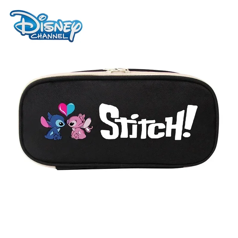 

Stitch Canvas Pencil Case Cartoon Figures Zipper Pen Holder Black Red Multi Function Pen Bag School Stationery Student Kid Gifts
