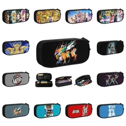 Knights Of The Zodiac Anime Saint Seiya Pencil Pen Case Stationery Bag Pouch Holder Box Organizer for Teens Girls Adults Student