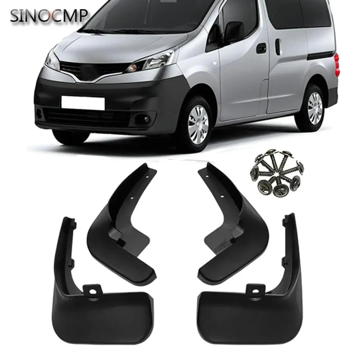 

4Pcs Mud Flaps Mudguards Splash Guards For Nissan NV200 / NV200 Vanette / Evalia 2010-2019 Car Parts Body Frame Mudguards