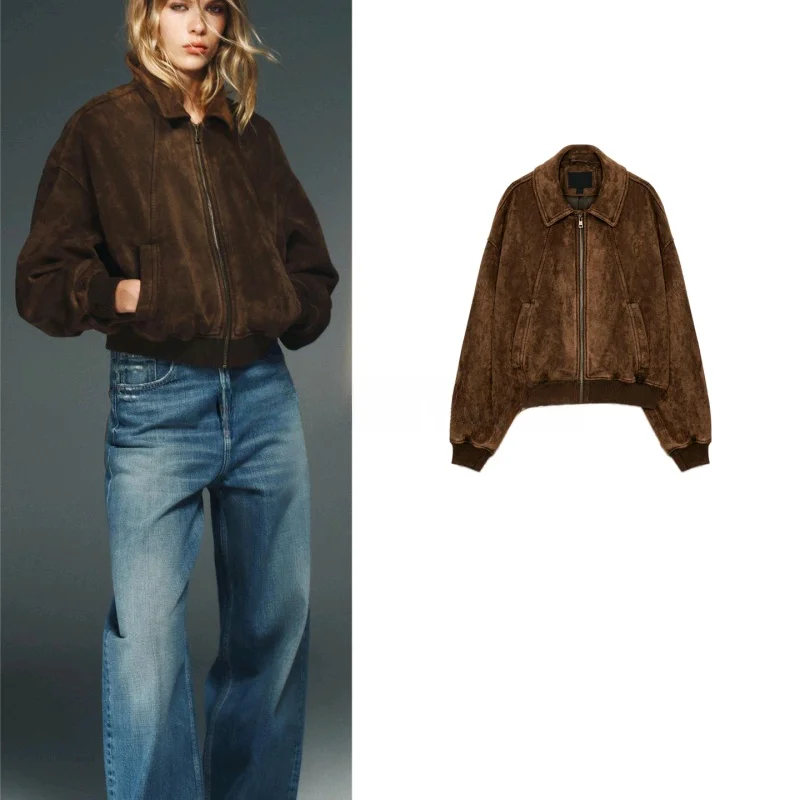 

Новая женская свободная куртка из искусственного меха с длинными рукавами, на молнии, из полиэстера, зимняя модная верхняя одежда