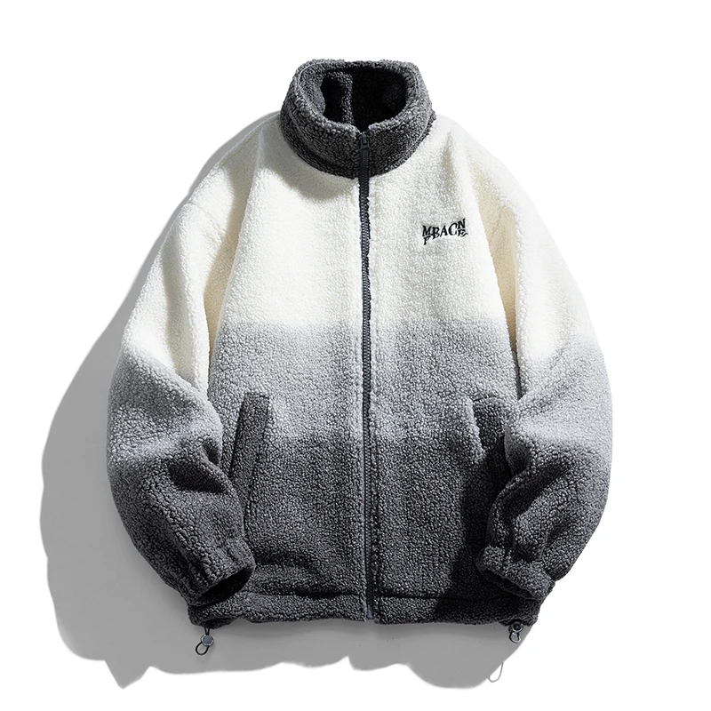 Loose Men's Duck Down Jacket Lamb Velvet Winter Coat Student Casual Style 90% Down Fill Power Thick Padded Jacket